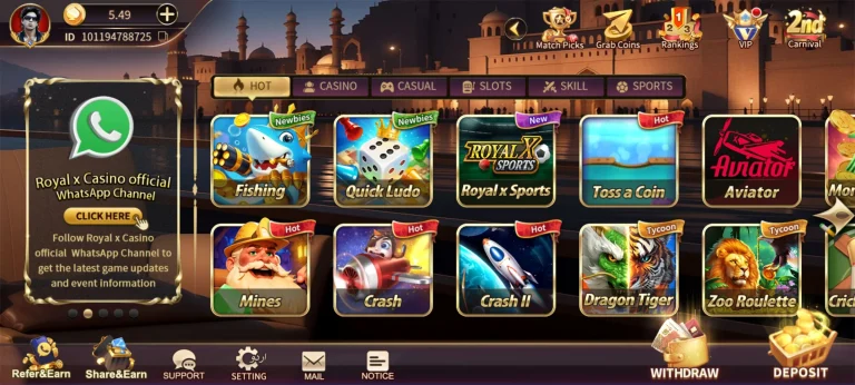 Royal X Casino Game